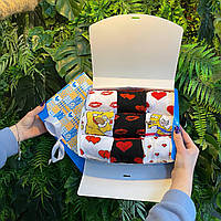 Святковий бокс шкарпеток парню на 9 пар 40-45 р на 14 лютого якісні, демісезонні та молодіжні, Br BAR