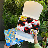 Подарунковий бокс шкарпеток хлопцям на 9 пар 40-45 р яскраві з принтом на день закоханих трикотажні, довгі Br BAR, фото 8