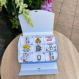 Класний бокс шкарпеток чоловічих високих білих весна-осінь бавовняних з тренд приколом 40-45 9 пар для Br BAR, фото 8