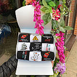 Подарунковий набір шкарпеток чоловічих довгих весна-осінь з веселим оригінальним принтом 40-45 9 пар для Br BAR, фото 7