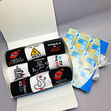 Подарунковий набір шкарпеток чоловічих довгих весна-осінь з веселим оригінальним принтом 40-45 9 пар для Br BAR, фото 6