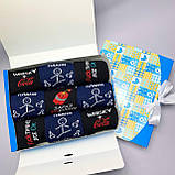 Бокс шкарпеток чоловічих високих демісезонних креативних з прикольними написами малюнками 40-45 9 пар на Br BAR, фото 8