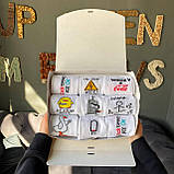 Подарунковий набір шкарпеток чоловічих високих демісезонних однотонних з приколом 40-45 9 пар на креативний Br BAR, фото 7