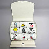 Подарунковий набір шкарпеток чоловічих високих демісезонних однотонних з приколом 40-45 9 пар на креативний Br BAR, фото 3