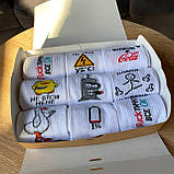 Подарунковий набір шкарпеток чоловічих високих демісезонних однотонних з приколом 40-45 9 пар на креативний Br BAR, фото 5