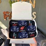 Комплект шкарпеток чоловічих високих весна осінь модних із класним принтом 40-45 9 пар у подарунковій Br BAR, фото 2