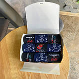 Комплект шкарпеток чоловічих високих весна осінь модних із класним принтом 40-45 9 пар у подарунковій Br BAR, фото 5