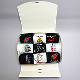 Креативний бокс шкарпеток чоловічих довгих весна осінь із модним веселим принтом 40-45 9 пар у подарунковій Br BAR, фото 2