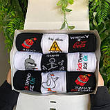 Креативний бокс шкарпеток чоловічих довгих весна осінь із модним веселим принтом 40-45 9 пар у подарунковій Br BAR, фото 7