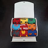 Комплект шкарпеток чоловічих довгих трикотажних з героями Марвел 40-45 9 пар у подарунковій коробці для Br BAR, фото 4