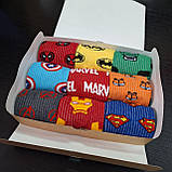 Комплект шкарпеток чоловічих довгих трикотажних з героями Марвел 40-45 9 пар у подарунковій коробці для Br BAR, фото 7