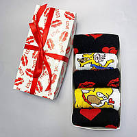 Подарунковий бокс шкарпеток жіночих на 5 пар 36-41 р кольорові демісезонні весна-осінь якісні, високі Br BAR