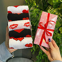 Подарунковий бокс шкарпеток чоловічих на 5 пар 40-45 р чорні та білі оригінальні, демісезонні весна-осінь Br BAR