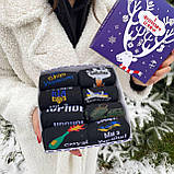 Подарунковий новорічний бокс чоловічих чорних шкарпеток 8 шт 41-45 для чоловіків Br BAR, фото 8