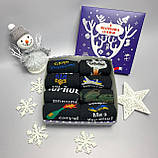 Подарунковий новорічний бокс чоловічих чорних шкарпеток 8 шт 41-45 для чоловіків Br BAR, фото 4