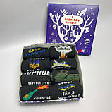 Подарунковий новорічний бокс чоловічих чорних шкарпеток 8 шт 41-45 для чоловіків Br BAR, фото 7