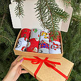 Комплект новорічних чоловічих шкарпеток у подарунковій коробці 8 пар HG Br BAR, фото 6