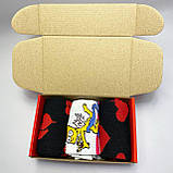 Подарунковий бокс шкарпеток хлопцям на 3 пари 40-45 р кольорові, демісезонні, якісні та оригінальні, високі Br BAR, фото 3