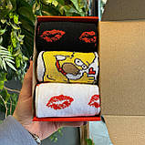 Подарунковий бокс шкарпеток хлопцям на 3 пари 40-45 р кольорові, демісезонні, якісні та оригінальні, високі Br BAR, фото 2