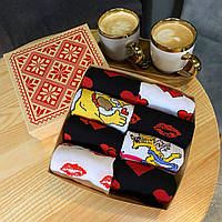 Подарунковий набір шкарпеток чоловічих на 8 пар 40-45 р подарунок до Дня Всіх Закоханих якісні та довгі Br BAR