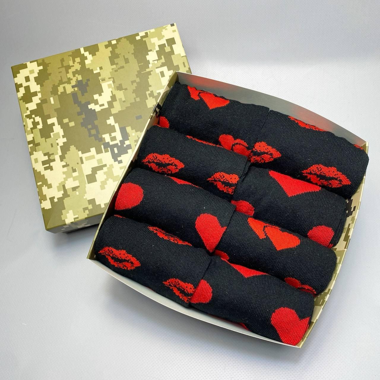 Подарунок парню на день народження бокс якісних стильних шкарпеток 8 пар у коробці 40-45р білі із Br BAR, фото 1