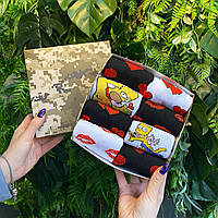 Шкарпетки чоловічі довгі повсякденні весна-осінь із класним дизайном 40-45 8 пар у подарунковій упаковці Br BAR