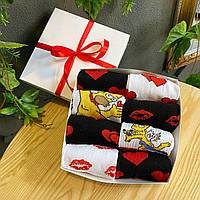 Шкарпетки чоловічі довгі яскраві демісезонні 40-45 8 шт, набір шкарпеток з прикольним принтом на подарунок чоловікові Br BAR