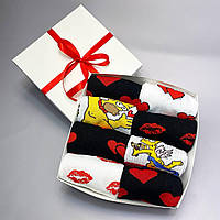 Подарунковий набір шкарпеток чоловічих на 8 пар 40-45 р різнобарвні та якісні, модні та стильні Br BAR