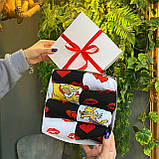 Подарунок парню на день народження бокс якісних стильних шкарпеток 8 пар у коробці 40-45р яскраві модні Br BAR, фото 6