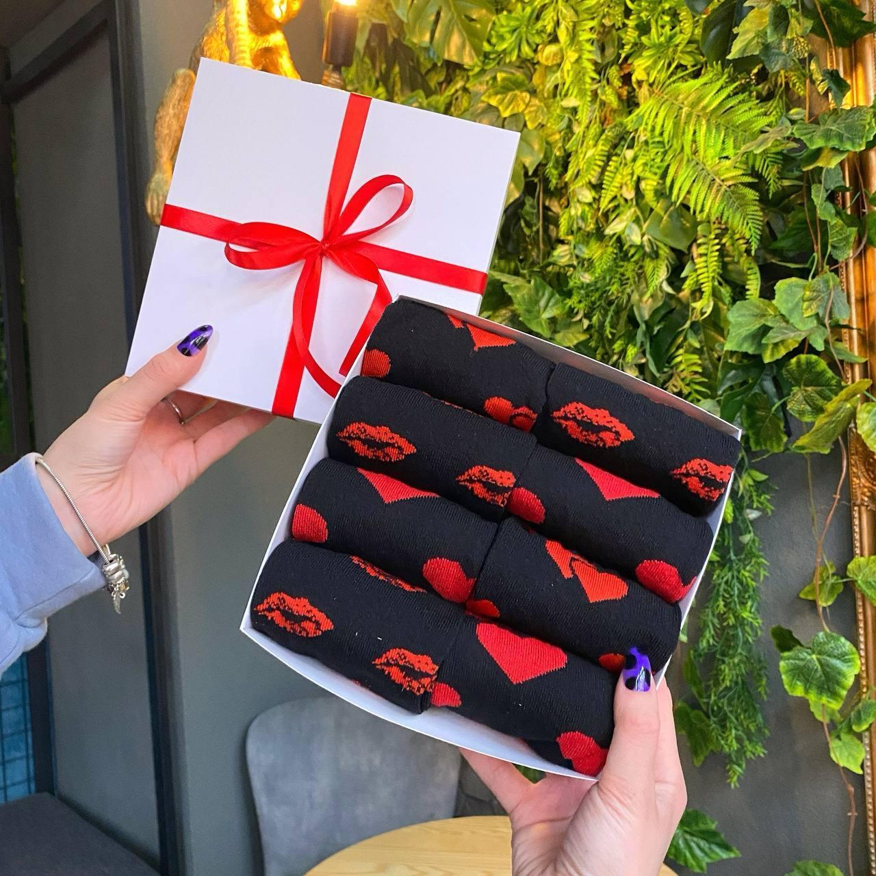 Комплект чоловічих високих шкарпеток 8 пар набір у коробці, оригінальний подарунок парню чоловікові на день Br BAR, фото 1