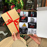 Бокс шкарпеток чоловічих високих демісезонних креативних із веселим барвистим принтом 40-45 8 пар для Br BAR, фото 3