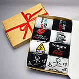 Бокс шкарпеток чоловічих високих демісезонних креативних із веселим барвистим принтом 40-45 8 пар для Br BAR, фото 4