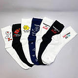 Комплект шкарпеток чоловічих високих весна осінь класних з кольоровими барвистими малюнками 40-45 8 пар на Br BAR, фото 2
