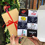 Комплект шкарпеток чоловічих високих весна осінь класних з кольоровими барвистими малюнками 40-45 8 пар на Br BAR, фото 4