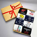 Комплект шкарпеток чоловічих високих весна осінь класних з кольоровими барвистими малюнками 40-45 8 пар на Br BAR, фото 5