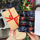 Бокс шкарпеток чоловічих довгих весна-осінь крутих з модним прикольним принтом 40-45 8 пар у подарунковій Br BAR, фото 4