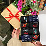 Бокс шкарпеток чоловічих довгих весна-осінь крутих з модним прикольним принтом 40-45 8 пар у подарунковій Br BAR, фото 6