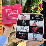 Круті подарункові шкарпетки в красивій коробці чоловічі високі весна-осінь із прикольним тренд дизайном Br BAR, фото 4