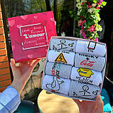 Комплект чоловічих шкарпеток довгих креативних демісезонних із веселими кумедними малюнками 40-45 8 шт у Br BAR, фото 7