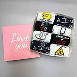 Найкращий бокс шкарпеток чоловічих довгих демісезонних якісних із веселим принтом 40-45 8 шт для чоловіків Br BAR, фото 6