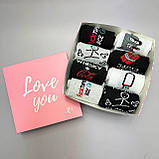 Барвистий набір шкарпеток чоловічих довгих повсякденних весна-осінь із веселим дизайном 40-45 8 пар в Br BAR, фото 2