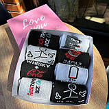 Барвистий набір шкарпеток чоловічих довгих повсякденних весна-осінь із веселим дизайном 40-45 8 пар в Br BAR, фото 7