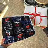 Бокс шкарпеток чоловічих високих демісезонних із креативним веселим принтом 40-45 12 пар ідея для подарунка Br BAR, фото 3