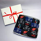 Бокс шкарпеток чоловічих високих демісезонних із креативним веселим принтом 40-45 12 пар ідея для подарунка Br BAR, фото 2