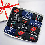 Чоловічі шкарпетки круті високі весна-осінь із приколом на оригінальний подарунок парню 12 пар 40-45р HG Br BAR, фото 6