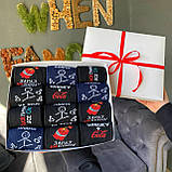 Чоловічі шкарпетки круті високі весна-осінь із приколом на оригінальний подарунок парню 12 пар 40-45р HG Br BAR, фото 2