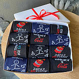 Бокс шкарпеток чоловічих високих демісезонних із креативним веселим принтом 40-45 12 пар ідея для подарунка Br BAR, фото 7