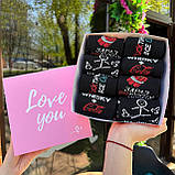 Бокс шкарпеток чоловічих довгих демісезонних із веселим принтом 40-45 8 пар у красивій подарунковій коробці Br BAR, фото 4