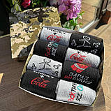 Тренд бокс шкарпеток чоловічих довгих практичних весна-осінь з оригінальним принтом 40-45 8 шт у крутій Br BAR, фото 3