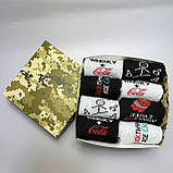 Тренд бокс шкарпеток чоловічих довгих практичних весна-осінь з оригінальним принтом 40-45 8 шт у крутій Br BAR, фото 5